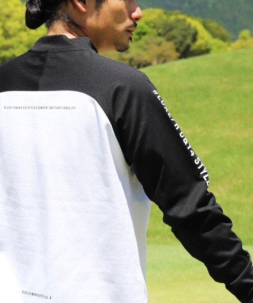 専用Lusseluno ハイネックロングTシャツ RUSSELUNO - LONG FIT S/S MOCKNECK / ロゴプリント ハイネック