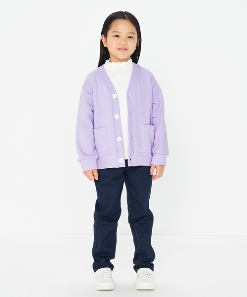 カーディガン キッズ 二重編みVネックカーディガン キッズ : 79674916  