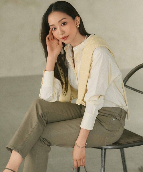 23区 ブラウス シャツ 「Oggi4月号掲載/洗える」CANCLINI バンド