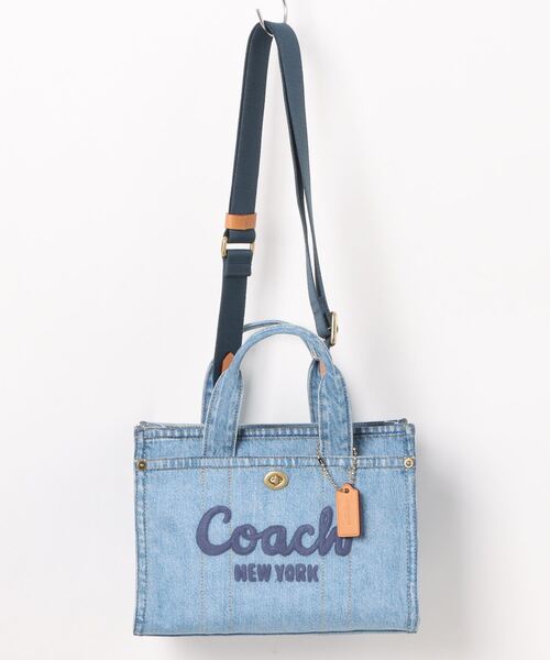COACH 青 レザートートバッグ COACH レディーストートバッグ（色：ブルー系）｜バッグ
