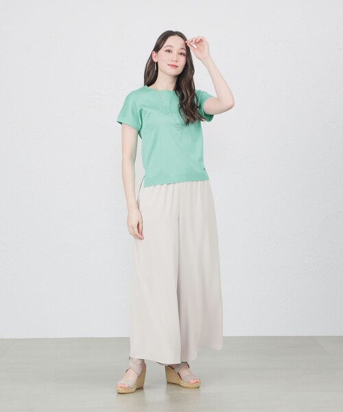【新品】　AMACA アマカ　フレンチスリーブ　Tシャツ　カットソー 新品】 AMACA アマカ フレンチスリーブ Tシャツ カットソー