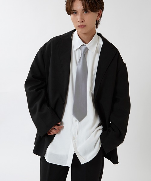 LOEWE ロエベ ドット ロゴ総柄 ネクタイ オレンジ系 ブルー