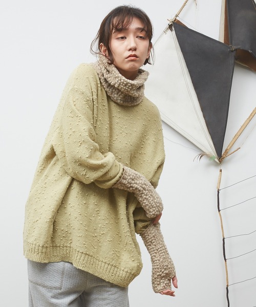Dulcamara（ドゥルカマラ） ネックウォーマー スヌード 凸凹ウール