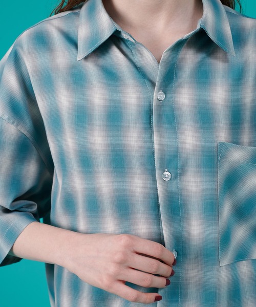 ONCILY シャツ OMBRE CHECK SHIRT / オンブレチェックシャツ