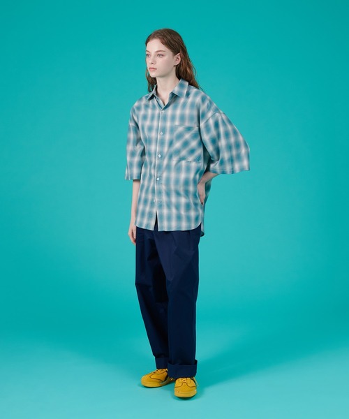 ONCILY シャツ OMBRE CHECK SHIRT / オンブレチェックシャツ