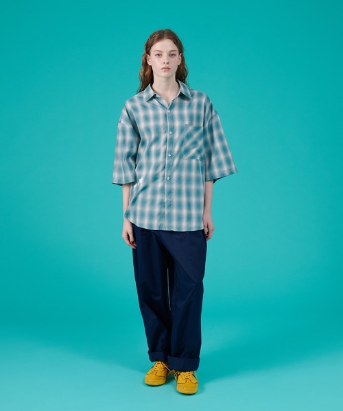 シャツ IONSEOUL OL CHECK SHIRT JE273 Acon Check Over Shirt (2color) - ASCLO