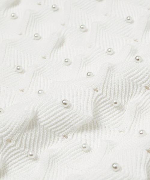 ADAM ET ROPE'（アダムエロペ） ニット セーター 「逸品」パールニット