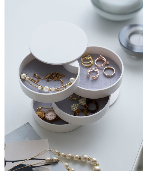 tower 収納 「tower」 アクセサリートレー4段 回転式 : ZOZOTOWN Yahoo