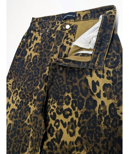 WOODENDOLL ジーンズ レオパード柄 ワイド パンツ デニム メンズ