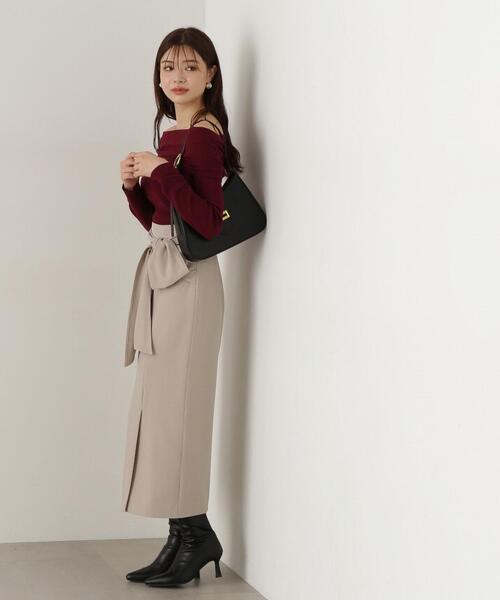 PROPORTION BODY DRESSING スカート ラップ風リボンタイト