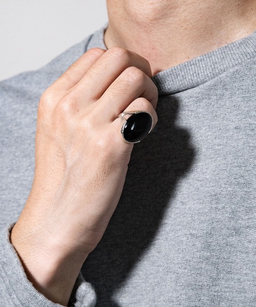 vv 指輪 リング vv.jewelry /オーバルオニキスリング silver925