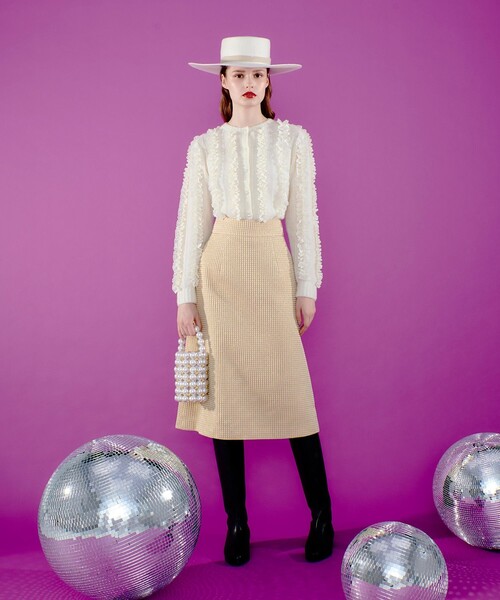 LOULOU WILLOUGHBY スパークルジャガードスカート LOULOU WILLOUGHBY（ルルウィルビー） スカート 「LOULOU WILLOUGHBY