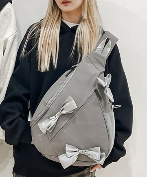 ★全2色★リボン ワンショルダー ショルダーバッグ gossip!ロサンゼルス ショルダーバッグ バッグ リボンワン