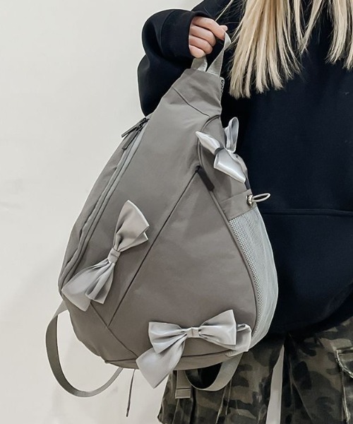★全2色★リボン ワンショルダー ショルダーバッグ gossip!ロサンゼルス ショルダーバッグ バッグ リボンワン