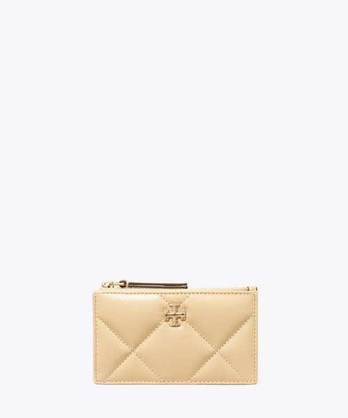 【TORY BURCH】キラモトキルトメタリックカードケース キラ ダイヤモンドキルト ジップカードケース: レディース