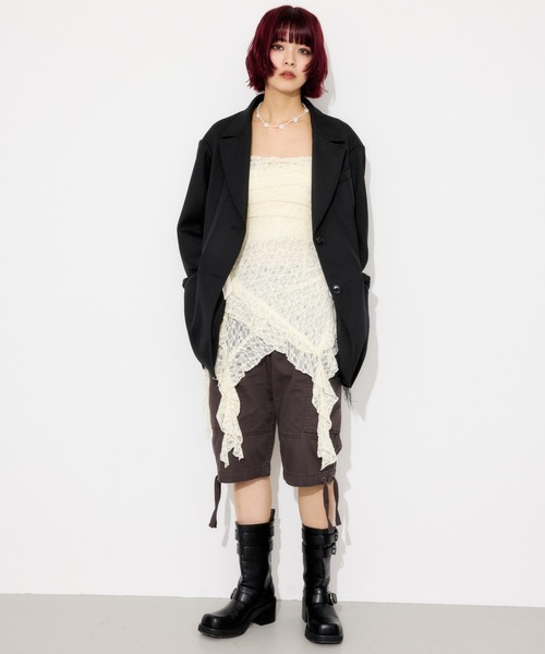 SLYセットアップ　CUT OUT OVER JK カット SLY（スライ） ジャケット テーラードジャケット CUT OUT OVER JK