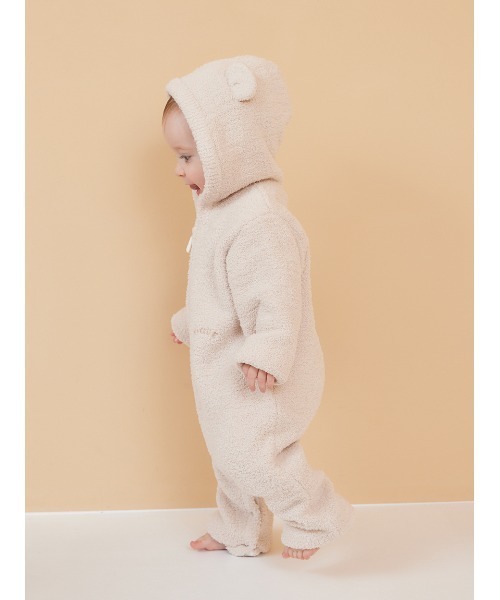 ベビー服 ロンパース 「限定カラーあり」「BABY」パウダーベアロンパースの画像