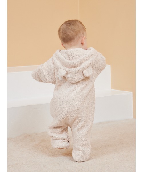 ベビー服 ロンパース 「限定カラーあり」「BABY」パウダーベアロンパースの画像