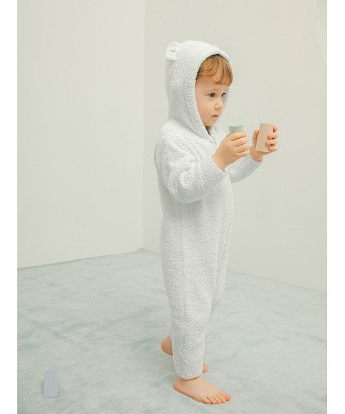 ベビー服 ロンパース 「限定カラーあり」「BABY」パウダーベアロンパースの画像