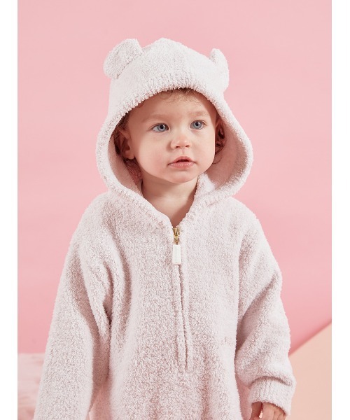 ベビー服 ロンパース 「限定カラーあり」「BABY」パウダーベアロンパースの画像