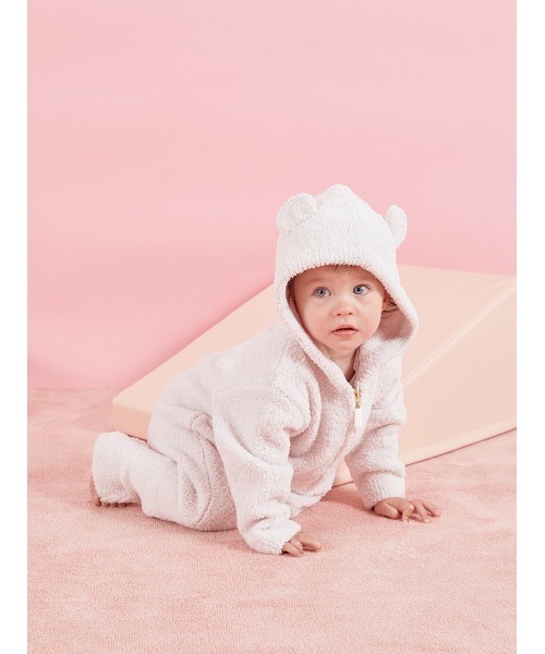 ベビー服 ロンパース 「限定カラーあり」「BABY」パウダーベアロンパースの画像