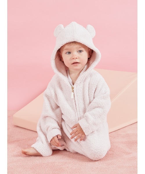 ベビー服 ロンパース 「限定カラーあり」「BABY」パウダーベアロンパースの画像