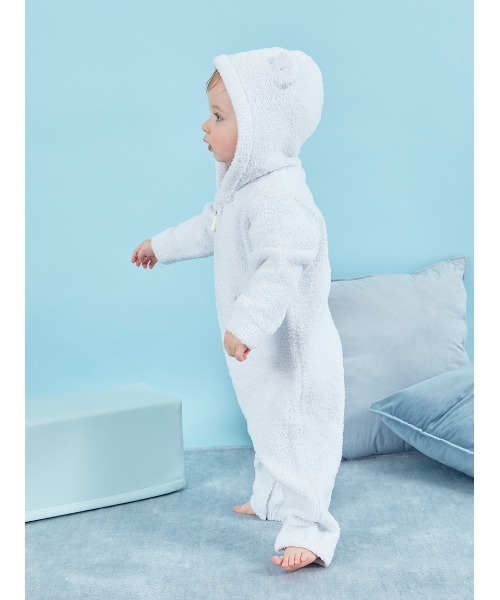 ベビー服 ロンパース 「限定カラーあり」「BABY」パウダーベアロンパースの画像