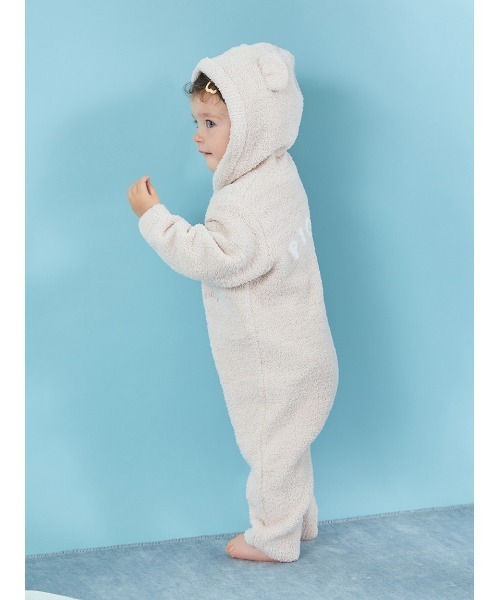 ベビー服 ロンパース 「限定カラーあり」「BABY」パウダーベアロンパースの画像