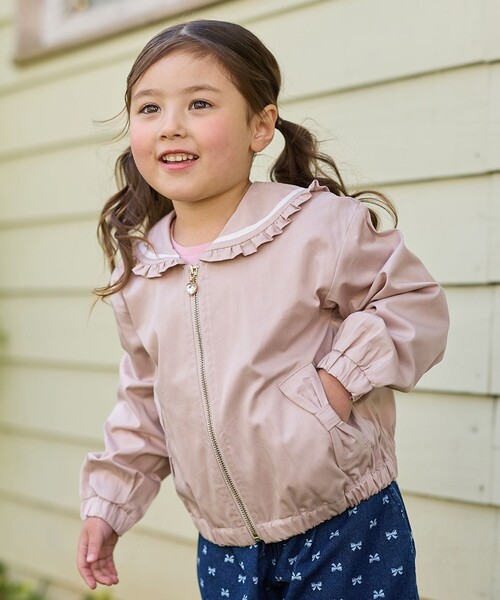 子ども用　ジャケット セットアップ可能 サイドライン ジップジャケット[品番