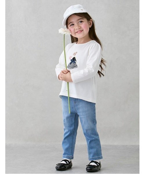 パンツ 「オーガニック」デニムストレートパンツ(キッズサイズ) キッズ 子供服 女の子 | petit main | 02