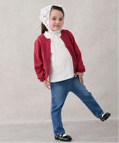 パンツ 「オーガニック」デニムストレートパンツ(キッズサイズ) キッズ 子供服 女の子 | petit main