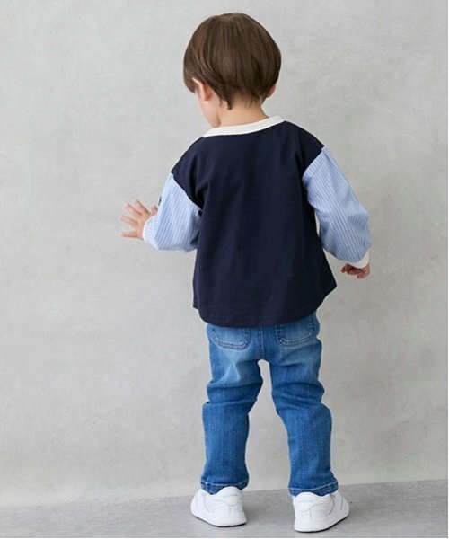 パンツ 「オーガニック」デニムストレートパンツ(キッズサイズ) キッズ 子供服 女の子 | petit main | 05