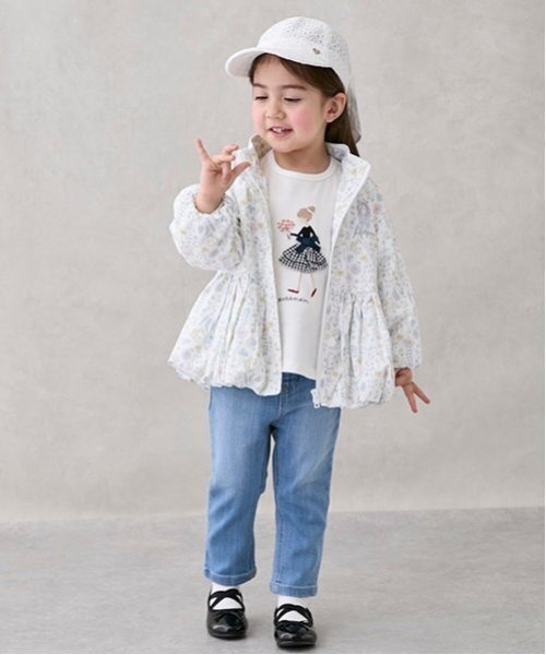 パンツ 「オーガニック」デニムストレートパンツ(キッズサイズ) キッズ 子供服 女の子 | petit main | 08