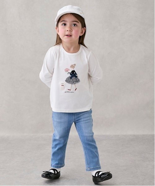 パンツ 「オーガニック」デニムストレートパンツ(キッズサイズ) キッズ 子供服 女の子 | petit main | 10