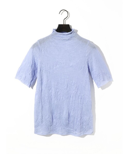 tシャツ MIDIUMISOLID for Ladies シースルーハイネックハーフスリーブインナー レディース