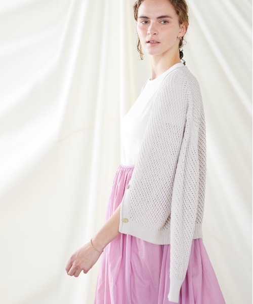 WALANCE カーディガン paper mesh knit cardigan レディース