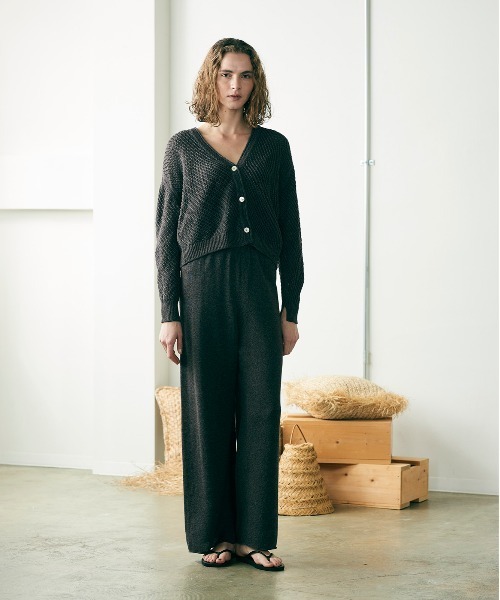 WALANCE カーディガン paper mesh knit cardigan レディース