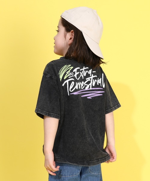 E.T.　ベビー用　Tシャツ 接触冷感】WASKマーク箔プリント天竺Tシャツ(100~160cm)(100cm グレー