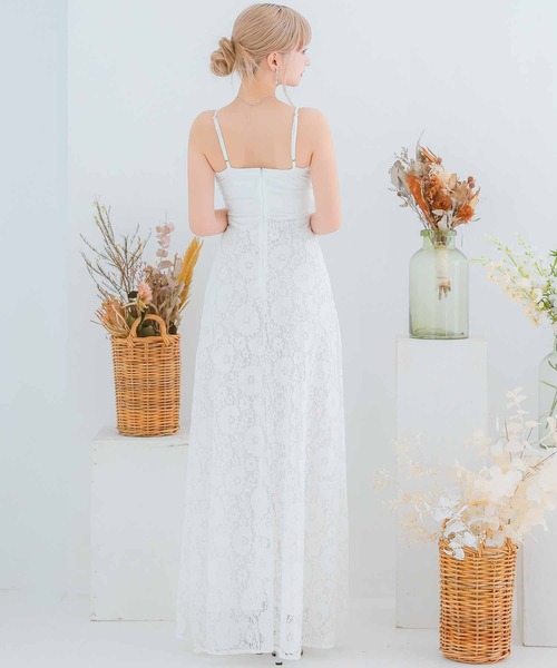 Tika ドレス キャバドレス キャミソールクロスギャザー切り替え