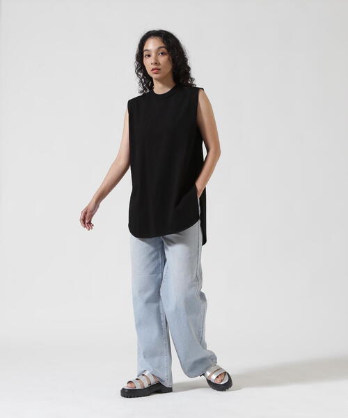 tシャツ ATON (エイトン) 12/- AIR SPININNG | ROUND HEM TANKTOP レディース ATON tシャツ (エイトン) 12/- AIR SPININNG | ROUND HEM