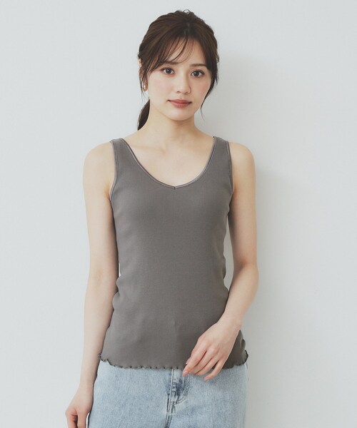 yeah right!! リボンタンクトップ シルクライクポリサテンタンクトップ｜BIGI online store - ビギ