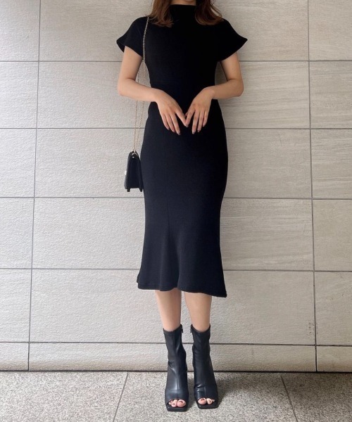 「AMAIL」 オープントゥブーツ M ブラック レディース_画像5