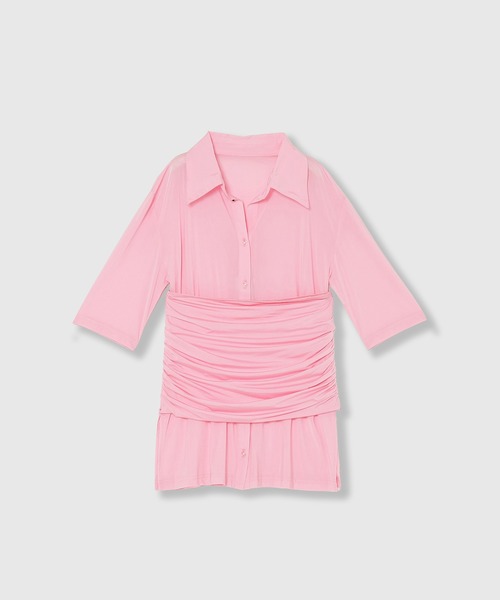 THINGS THAT MATTER SHEER JERSEY SHIRTS WITH BARE TOP