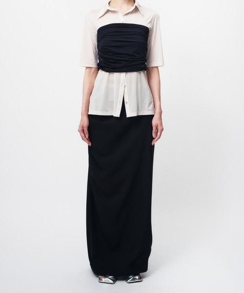 THINGS THAT MATTER シアージャージシャツウィズベアトップ THINGS THAT MATTER SHEER JERSEY SHIRTS WITH BARE TOP