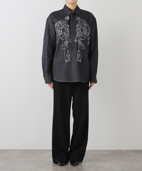 ブラウス シャツ TAAKK DENIM SHIRT TA25SS-SH317：シャツ レディース セール】TAAKK DENIM SHIRT TA25SS-SH317：シャツ（シャツ