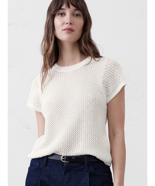 ニット セーター BANANA REPUBLIC FACTORY STORE　　テクスチャードステッチプルオーバーセーター レディース BANANA REPUBLIC ニット セーター FACTORY STORE テクスチャード