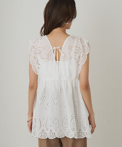 Loungedress ブラウス シャツ コットンレースチュニック
