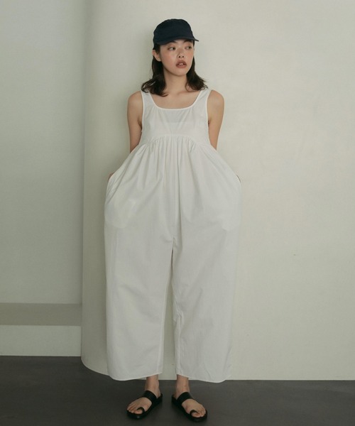 サロペット・オーバーオール・オールインワン anuke Cotton Gather Combinaison anuke サロペット オーバーオール Cotton Gather Combinaison