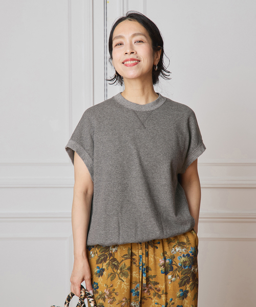 tシャツ IENA LA BOUCLE 裏毛スリーブレスカットソー レディース