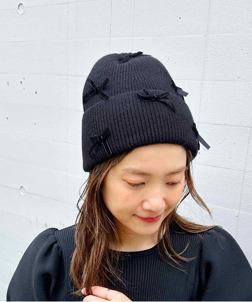 PICCIN（ピッチン） ニット帽 ニットキャップ リボンニット帽